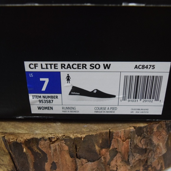 Adidas NEO Lite Racer Slip On Sneaker Black 7 - Picture 6 of 8